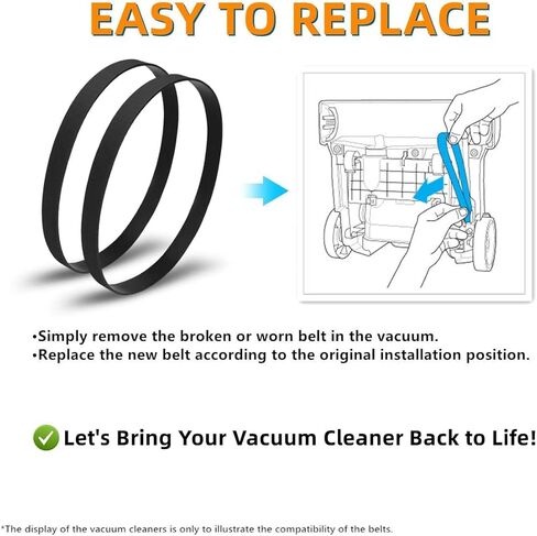 أحزمة بديلة من JEDELEOS لجهاز Hoover MaxLife Total Home Pet Vacuum Model UH74100 وUH74100M، حزام مسطح غير قابل للتمدد (عبوة من قطعتين) in Kuwait