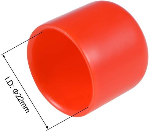 uxcell 15pcs Rubber End Caps 3/4"(19mm) ID Vinyl Round End Cap Cover Screw Thread Protectors Red in Kuwait