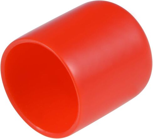 uxcell 15pcs Rubber End Caps 3/4"(19mm) ID Vinyl Round End Cap Cover Screw Thread Protectors Red in Kuwait