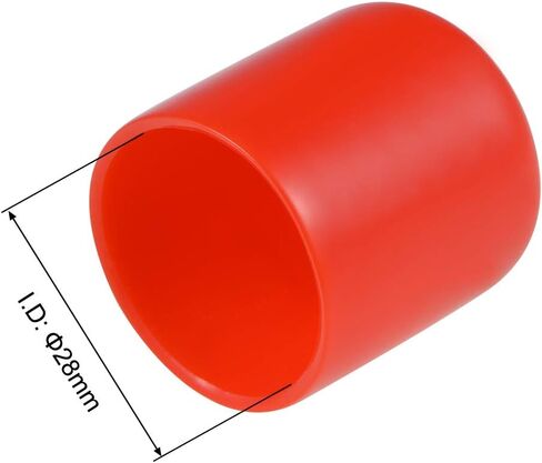 uxcell 15pcs Rubber End Caps 3/4"(19mm) ID Vinyl Round End Cap Cover Screw Thread Protectors Red in Kuwait