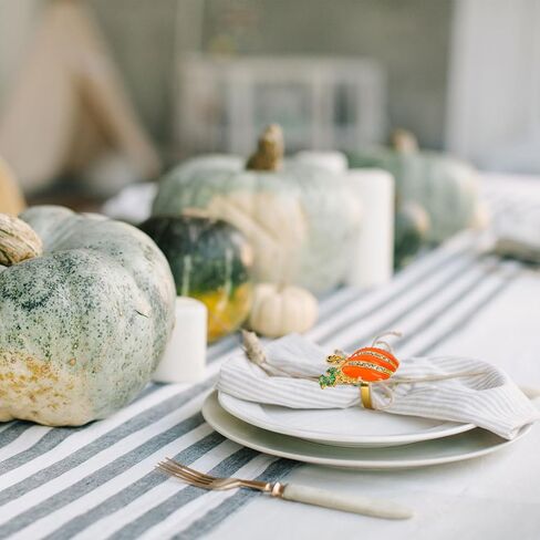 والين 6 قطع من حامل مناديل اليقطين الخريفي، خواتم مناديل عيد الشكر، خواتم معدنية لخريف الخريف، اليقطين، مشبك مناديل اليقطين مع حجر الراين، خواتم طاولة العشاء للحفلات والتجمعات العائلية وديكور طاولة in Kuwait