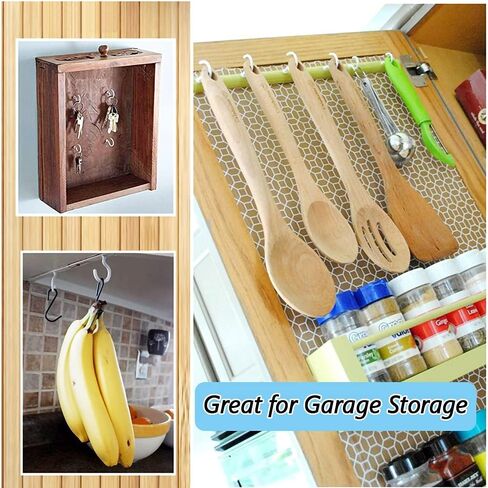 خطافات سقف مقاس 2.9 انش، خطافات تعليق للسقف بتصميم سلة للمطبخ والاكواب والاكواب والحديقة والنباتات والفنون للخشب والجدران الجافة والاستخدام الخارجي والداخلي - 12 قطعة (ابيض) in Kuwait