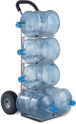 Magline HBK128HM4 Aluminum Bottle Water Hand Truck, Loop Handle, Pneumatic Wheels, Silver, 500 lbs Load Capacity, 55" Height, 11" Width x 20" Depth in Kuwait