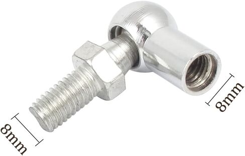 وصلة كروية زاوية 12 قطعة من Kozelo - [M8x1.25 خيط أنثى يمين، M8x1.25 خيط ذكر يمين] وصلة كوع زنبركية غازية مناسبة للسيارات، باب مفصلي، خزانة in Kuwait