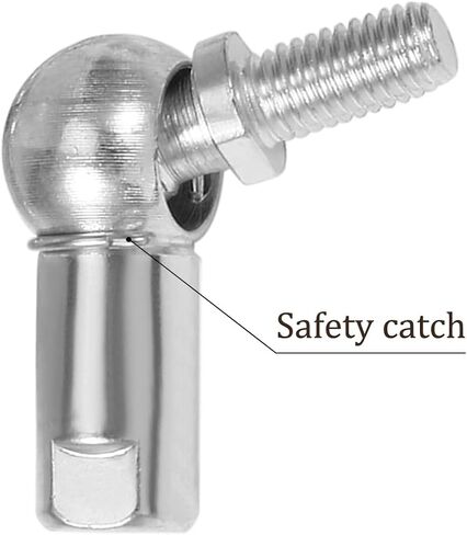 Kozelo 4 قطع CS8 زاوية كروية مشتركة - [M5x0.8 خيط أنثى يسار، M5x0.8 خيط ذكر يمين] وصلة كوع زنبركية غازية مناسبة للسيارات، باب مفصلي، خزانة in Kuwait