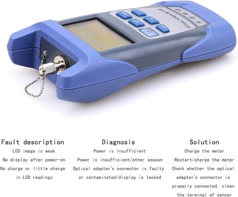 جهاز قياس طاقة ضوئية محمول من ألياف FTTH كابل بصري أو شبكة مع واجهة FC SC لاختبار CATV واختبار CCTV والاتصالات in Kuwait