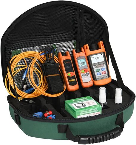 Komshine KLT-12E Optic Fiber Loss Tester Optical Fiber Loss Test Kit Optical Power Meter + Optical Light Source + VFL + FOCP (KLT-12E) in Saudi Arabia