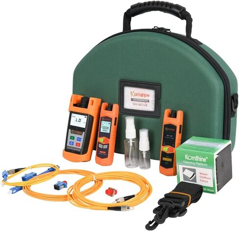 Komshine KLT-12E Optic Fiber Loss Tester Optical Fiber Loss Test Kit Optical Power Meter + Optical Light Source + VFL + FOCP (KLT-12E) in Saudi Arabia