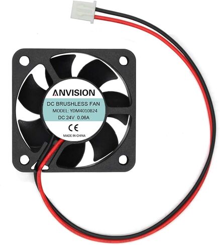 ANVISION 40 مم × 10 مم DC 12V مروحة تبريد بدون فرشاة، محمل كروي مزدوج، 2 دبوس in Saudi Arabia