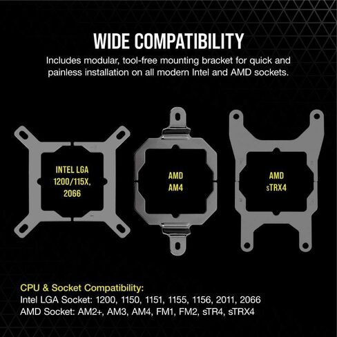 Corsair iCUE H150i Elite، CW-9060048-WW، Capellix، مضخة RGB + مراوح، 360 ملم (متجدد) لسطح المكتب in Kuwait