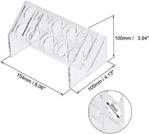 حامل أنبوب اختبار أكريليك ذو رف مائل من uxcell، 8 آبار لأنابيب الطرد المركزي سعة 50 مل in Kuwait