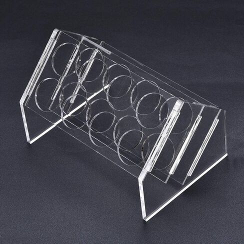 حامل أنبوب اختبار أكريليك ذو رف مائل من uxcell، 8 آبار لأنابيب الطرد المركزي سعة 50 مل in Kuwait