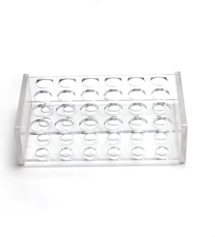 حامل أنبوب اختبار قطعة واحدة من Othmro، حامل أنبوب طرد مركزي 14 مم 24 بئر، حامل بلاستيكي مستطيل حامل حامل أنبوب اختبار رف حامل المختبر لتزيين الحفلات شفاف in Kuwait