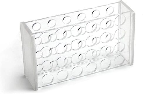 حامل أنبوب اختبار قطعة واحدة من Othmro، حامل أنبوب طرد مركزي 14 مم 24 بئر، حامل بلاستيكي مستطيل حامل حامل أنبوب اختبار رف حامل المختبر لتزيين الحفلات شفاف in Kuwait