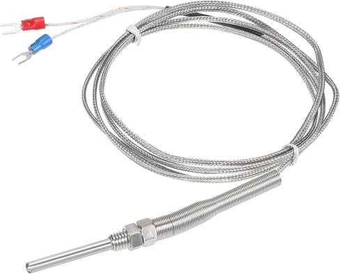MECCANIXITY K Type Thermocouple Probe Waterproof Temperature Controller Sensor Stainless Steel 32 to 1112°F (0 to 600°C) 5x50mm 5ft in Kuwait