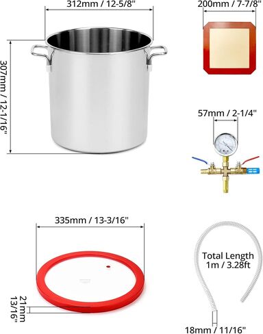 غرفة تفريغ QWORK، غطاء أكريليك مقسّى سعة 5 جالون، غرفة تفريغ من الفولاذ المقاوم للصدأ، لإزالة الغازات من السيليكون، وتثبيت الخشب in Kuwait