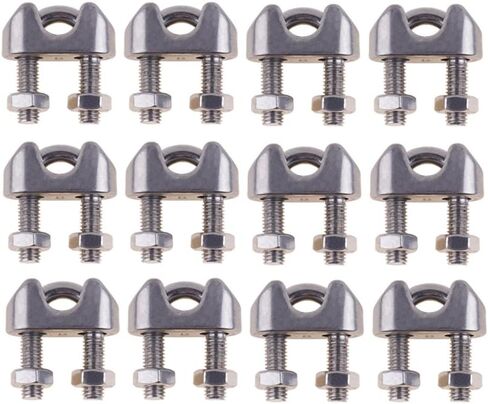 20 قطعة من Eowpower من الفولاذ المقاوم للصدأ 3/16 بوصة M4 مشبك كابل سلكي in Kuwait