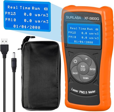 كاشف غاز الأمونيا المحمول، شاشة 0 ~ 100 جزء في المليون Nh3 XF-5800G USB قابلة لإعادة الشحن مع درجة الحرارة (℉/درجة مئوية)، والرطوبة، ومراقبة الإنذار لمزارع الدواجن والصناعة in Kuwait