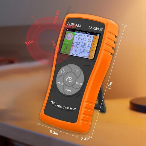 كاشف غاز الأمونيا المحمول، شاشة 0 ~ 100 جزء في المليون Nh3 XF-5800G USB قابلة لإعادة الشحن مع درجة الحرارة (℉/درجة مئوية)، والرطوبة، ومراقبة الإنذار لمزارع الدواجن والصناعة in Kuwait