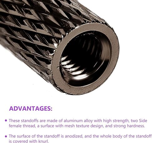 DMiotech 10 عبوات M3x20mm ألومنيوم مخرش فاصل عمود مستدير لطائرة RC FPV بدون طيار DIY أجزاء رمادي in Kuwait