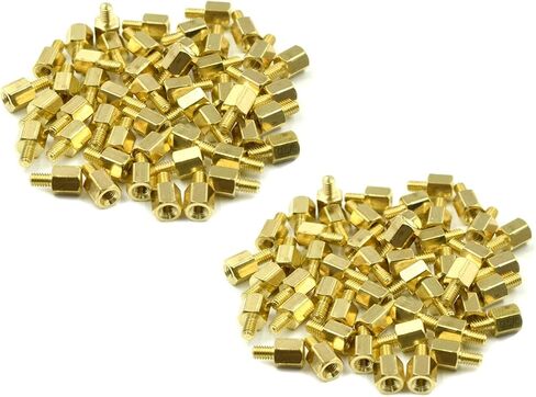 Tsnamay M2.5 x 11mm + 6mm ذكر إلى أنثى خيط نحاسي سداسي أعمدة فاصل المواجهة - (100 قطعة) in Kuwait