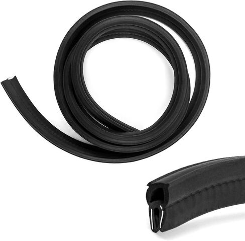 QWORK 20 Feet EPDM Rubber Trim Seal with Top Bulb, Fits Edge 1/16" to 1/8" in Saudi Arabia