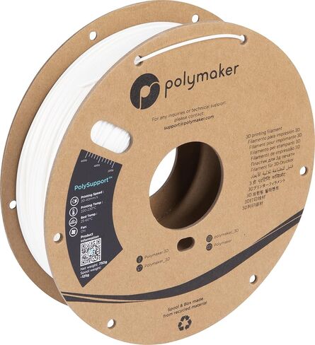 Polymaker Break Away Support Material for PLA Filament 1.75mm 750g, 3D Printer Filament Support White- PolySupport Filament for 3D Printer Filament PLA Easy Support Removal in Saudi Arabia
