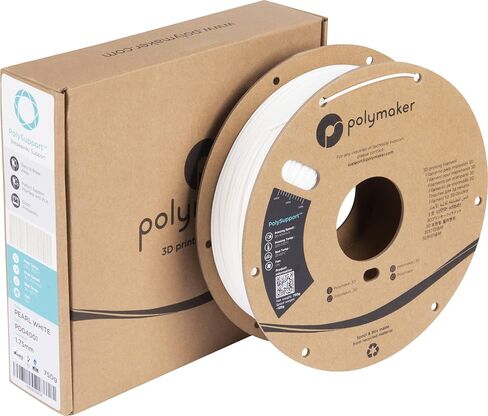 Polymaker Break Away Support Material for PLA Filament 1.75mm 750g, 3D Printer Filament Support White- PolySupport Filament for 3D Printer Filament PLA Easy Support Removal in Saudi Arabia