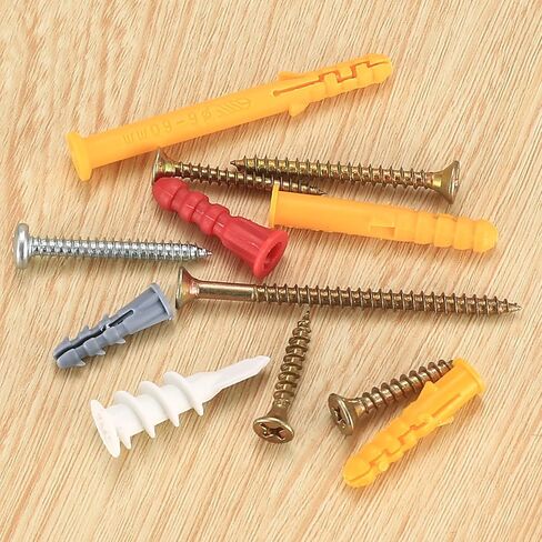 530 قطعة من مثبتات الحائط والمسامير للجدران الجافة، مجموعة متنوعة من مراسي الحوائط الجافة والمسامير، ومسامير ذات رأس مسطحة مجلفنة، ومراسي جدارية بلاستيكية ذاتية الحفر للجدار الجاف ومسامير للتعليق على الحائط in Kuwait