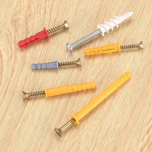 530 قطعة من مثبتات الحائط والمسامير للجدران الجافة، مجموعة متنوعة من مراسي الحوائط الجافة والمسامير، ومسامير ذات رأس مسطحة مجلفنة، ومراسي جدارية بلاستيكية ذاتية الحفر للجدار الجاف ومسامير للتعليق على الحائط in Kuwait