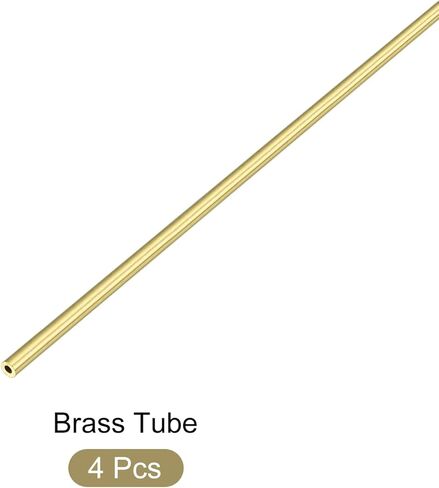 أنبوب نحاسي من ميتاليكسيتي (2 مم OD × 0.5 مم طول الجدار × 300 مم طول) 4 قطع، أنابيب مستقيمة - للتأثيث المنزلي، والآلات، والحرف اليدوية اليدوية in Kuwait