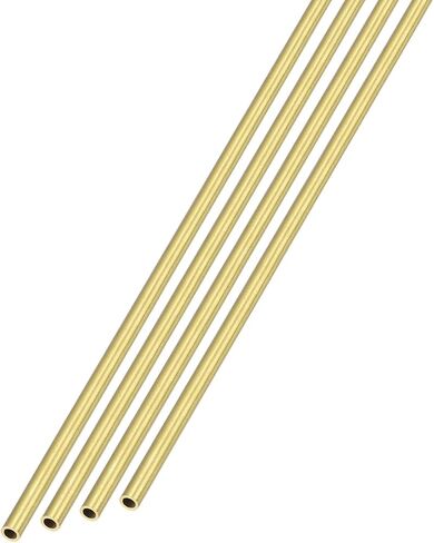 أنبوب نحاسي من ميتاليكسيتي (1.8 مم OD × 0.2 مم طول الجدار × 300 مم طول) 4 قطع، أنابيب مستقيمة - للأثاث المنزلي، والآلات، والحرف اليدوية اليدوية in Kuwait