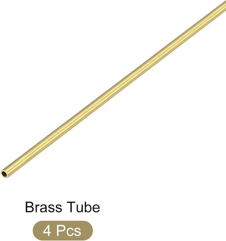 أنبوب نحاسي من ميتاليكسيتي (1.8 مم OD × 0.2 مم طول الجدار × 300 مم طول) 4 قطع، أنابيب مستقيمة - للأثاث المنزلي، والآلات، والحرف اليدوية اليدوية in Kuwait