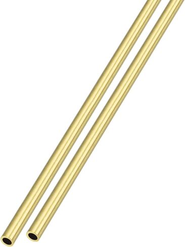 METALLIXITY Brass Tube (3mm OD x 0.5mm Wall T x 200mm L) 2Pcs, Straight Tubing - for Home Furnishing, Machinery, DIY Handicraft in Kuwait