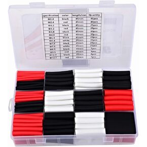 TUOFENG 320 قطعة 3: 1 أنابيب الانكماش، لاصق أنابيب الانكماش الحراري (7 مقاسات 3 ألوان) غلاف انكماش للأسلاك، حامي الأسلاك، تركيبات ستيريو السيارات والسيارات in Kuwait