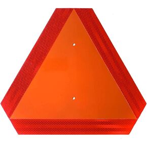 Slow Moving Vehicle Sign, Farm Triangle Safety Sign, Aluminum 14"x16" Engineering Grade Reflective for Golf Cart