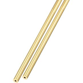 METALLIXITY Brass Tube (3mm OD x 1mm Wall T x 300mm L) 2Pcs, Straight Tubing - for Home Furnishing, Machinery, DIY Handicraft in Saudi Arabia