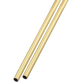 METALLIXITY Brass Tube (3mm OD x 0.2mm Wall T x 300mm L) 2Pcs, Straight Tubing - for Home Furnishing, Machinery, DIY Handicraft in Saudi Arabia