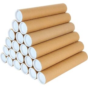 ACXFOND 20PCS Long Cardboard Poster Tubes, 12 x 2 inch Shipping Tubes, Mailing Tubes, Recyclable PaperTube for Transporting, Storage in Kuwait