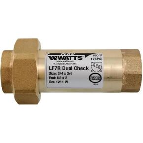 صمام افحص مزدوج MPT نحاسي خالٍ من الرصاص LF7RU2-2 من وات ، 2 سم، قطعة واحدة in Kuwait