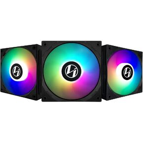 Lian Li ST120-3B Black 3 Pack, ARGB 120mm LED PWM, with Fan Controller