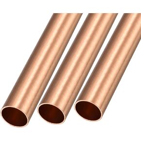 انبوب نحاسي معدني (قطر خارجي 20 ملم × جدار 1 ملم T × 100 ملم طول)، 3 قطع، انابيب مستقيمة - للاثاث المنزلي والالات والحرف اليدوية in Kuwait