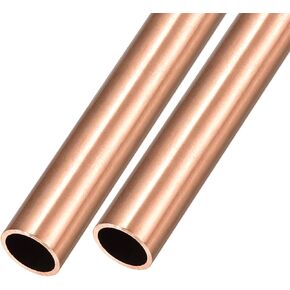 انبوب نحاسي معدني (قطر خارجي 19 ملم × 1.5 ملم جدار T × 100 ملم طول) قطعتين، انابيب مستقيمة - للاثاث المنزلي والالات والحرف اليدوية in Kuwait