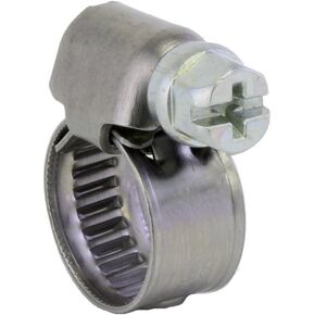 Stainless Steel W2 German Type Hose Clamp, Worm Gear, 12-22 mm (1/2" to 7/8") Diameter Range, 9 mm Bandwidth (Pack of 20) in Saudi Arabia