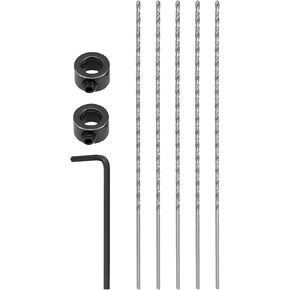 uxcell Drill Bit Set, 6mm Bore Drill Stop Set Screw Holder 2pcs, 2.5mm High Speed Steel Drill Bit 5pcs, Hex Wrench 1pcs in Saudi Arabia