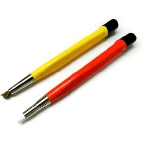 Scratch Brush Set of 2 Brass and Fiberglass Retractable Pen Watch Repair and Jewelry by JTS in Kuwait