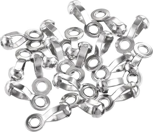 uxcell Ball Chain Connector, 2mm 2.4mm Pull Loop Crimp Link Stainless Steel Connection, Pack of 15 in Kuwait