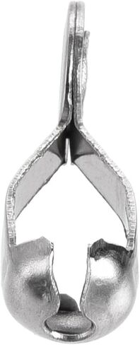 uxcell Ball Chain Connector, 2mm 2.4mm Pull Loop Crimp Link Stainless Steel Connection, Pack of 15 in Kuwait