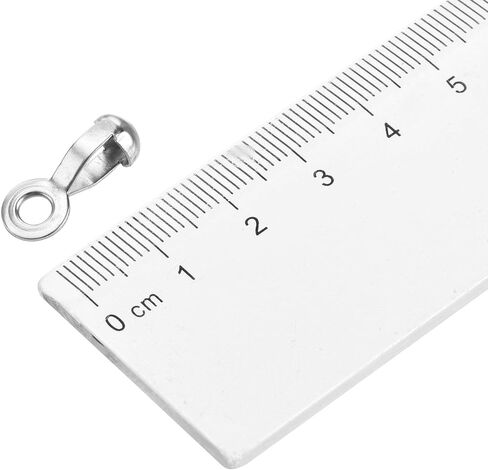 uxcell Ball Chain Connector, 2mm 2.4mm Pull Loop Crimp Link Stainless Steel Connection, Pack of 15 in Kuwait