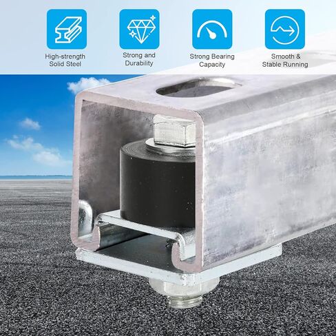 AMZGLORY عجلات دوارة ذات تحميل صامت وخفيف الوزن مع وضع تجميع العربة لقناة تبختر Unistrut بعرض 1-5/8 بوصة وكل قناة تبختر 1-5/8 بوصة أو قناة أطول، قطعتان in Kuwait